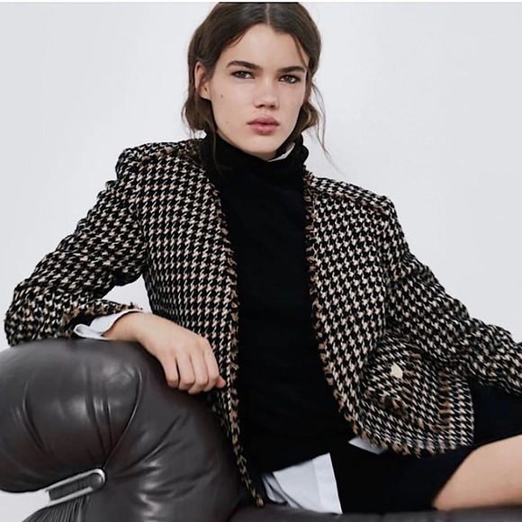 Zara Houndstooth Blazer Shoulder Pads​​ - Picture 7 of 7